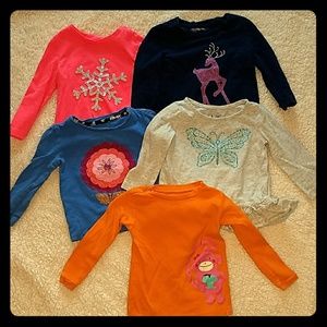 Baby Gap Girls 12-18M long sleeved shirt lot